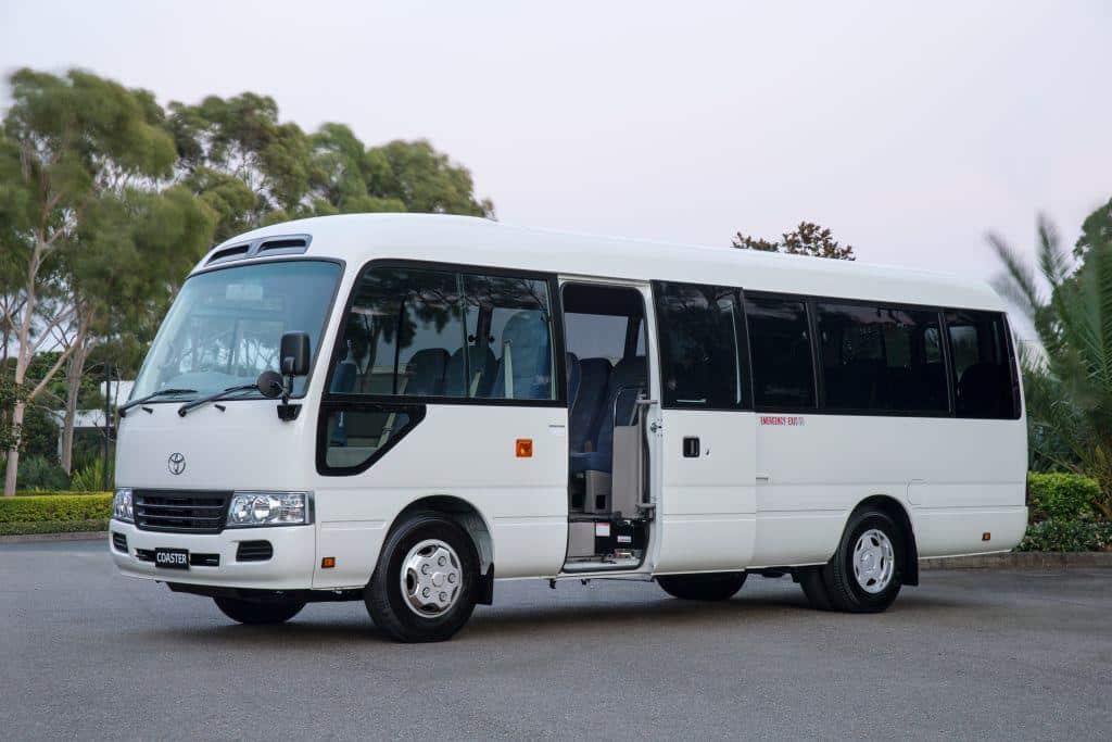 20-23 seater mini bus coaster for rental in sharjah to all over uae